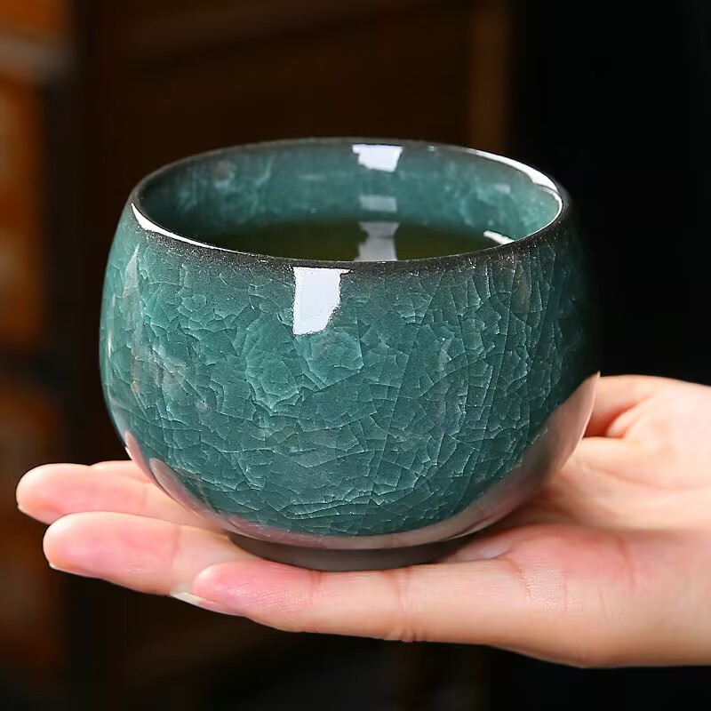 Gongfu Tea Set - 크랙드 아이스 글레이즈 세라믹 찻잔 세트