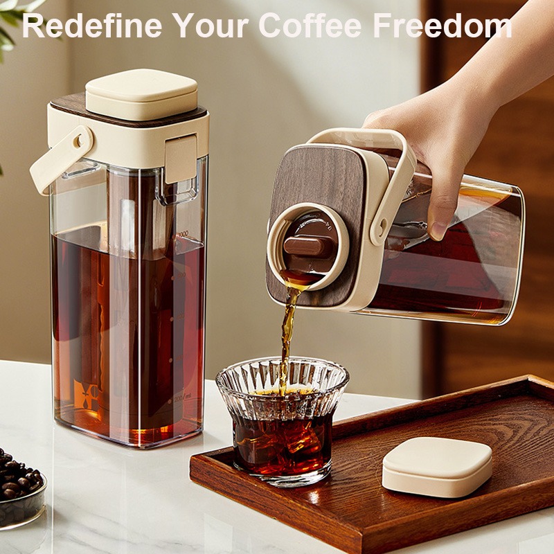 Coffee Tea Pot - 콜드브루 커피 피처, 새지 않는 밀폐형