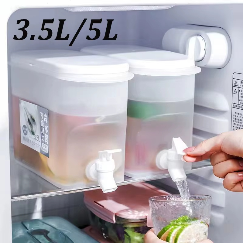 Cold Brew Jar - 냉장고에 수도꼭지가있는 3.5L/5L 대용량 차가운 주전자