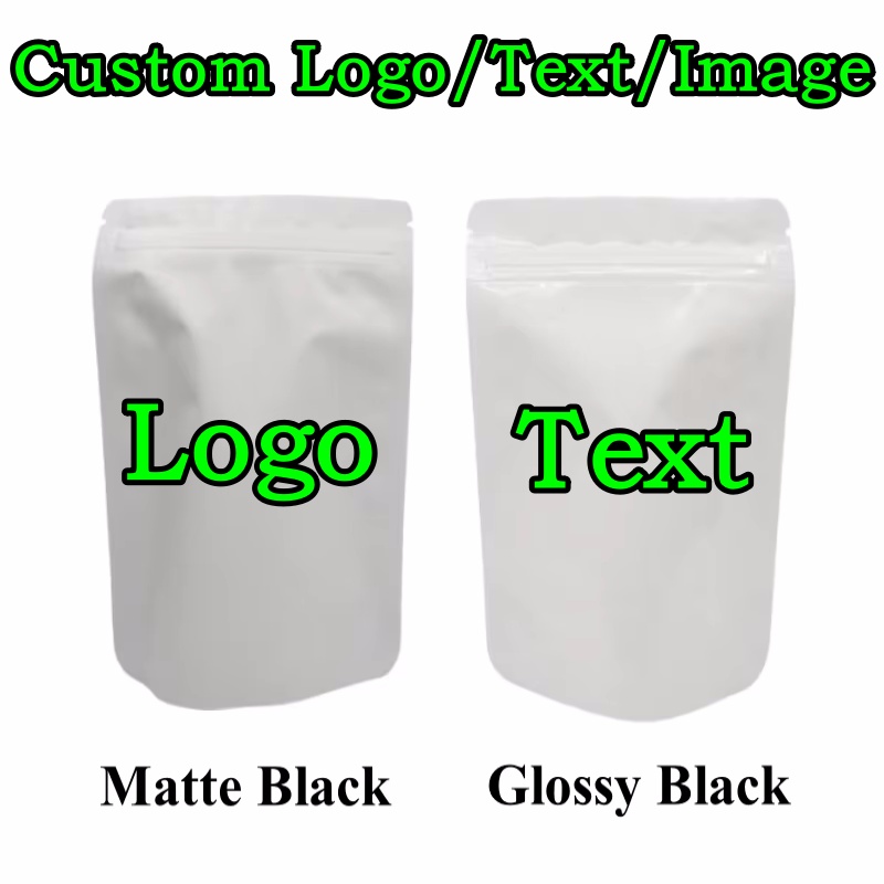 Coffee Tea And Cocoa - 100PCS 스탠드업 무광/유광 흰색 알루미늄 호일