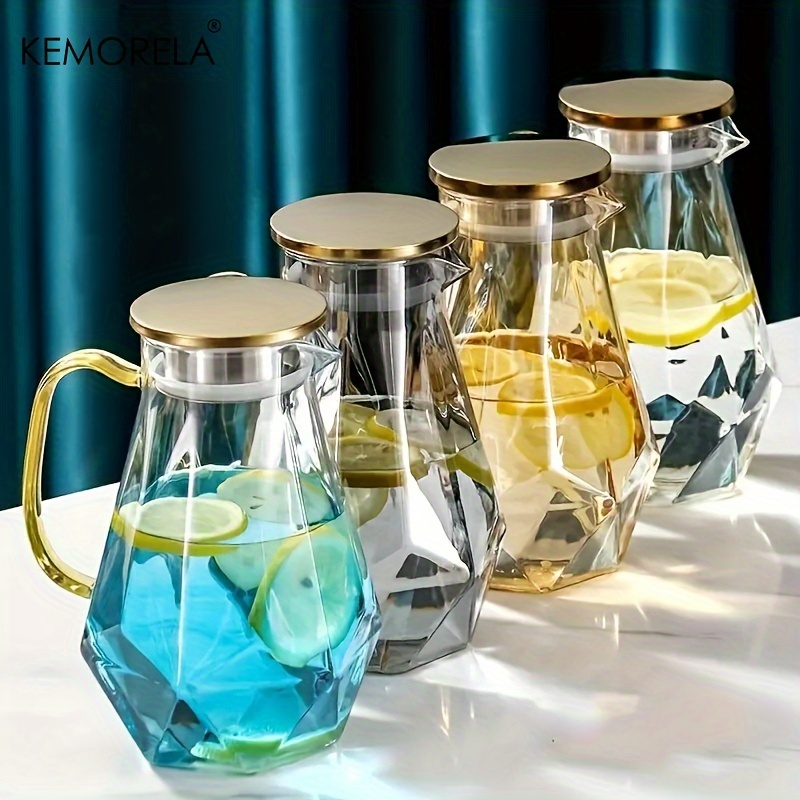 1PCS 다이아몬드 질감 유리 주전자 세트 뜨거운 냉수 - Cold Brew Jar 리뷰 및 가격