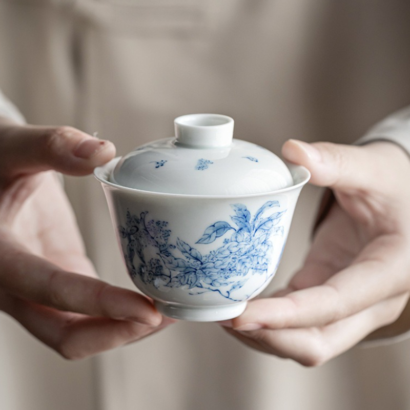 앤티크 블루 화이트 도자기 가이완 핸드 페인팅 자스민  - Gongfu Tea Set 리뷰 및 가격