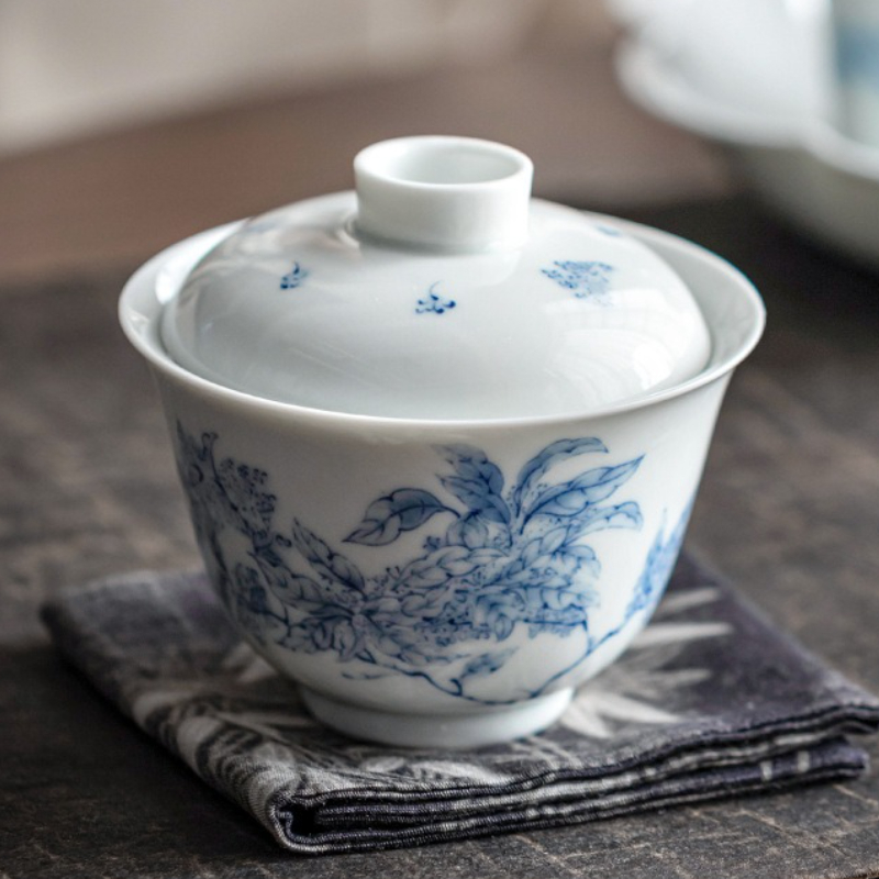 앤티크 블루 화이트 도자기 가이완 핸드 페인팅 자스민  - Gongfu Tea Set 리뷰 및 가격