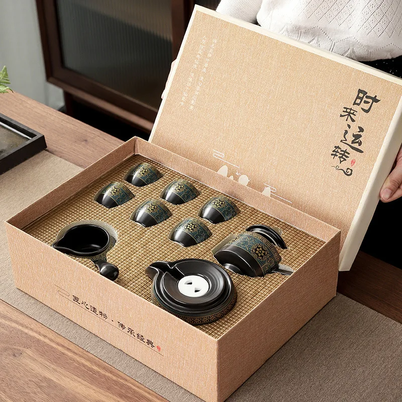 가정용 차 세트 크리 에이 티브 거실 반자동 회전 쿵후 - Gongfu Tea Set 리뷰 및 가격