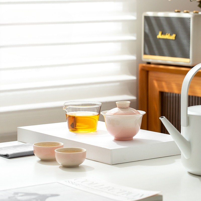 그라데이션 애쉬 글레이즈 세라믹 티 세트 휴대용 공푸  - Gongfu Tea Set 리뷰 및 가격