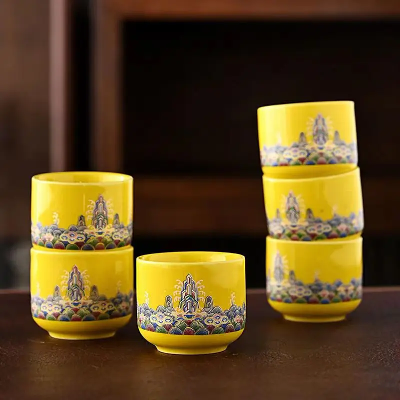 6pcs 세라믹 차 컵 세트 절묘한 백색 도자기 차 세 - Gongfu Tea Set 리뷰 및 가격