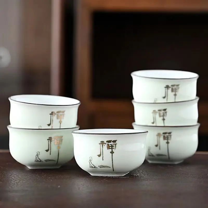 6pcs 세라믹 차 컵 세트 절묘한 백색 도자기 차 세 - Gongfu Tea Set 리뷰 및 가격