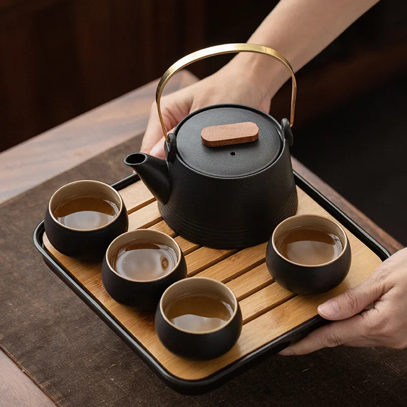 고품질 중국 차 세트, 휴대용 블랙 세라믹 찻주전자 찻 - Gongfu Tea Set 리뷰 및 가격