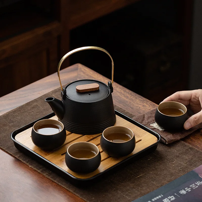 고품질 중국 차 세트, 휴대용 블랙 세라믹 찻주전자 찻 - Gongfu Tea Set 리뷰 및 가격