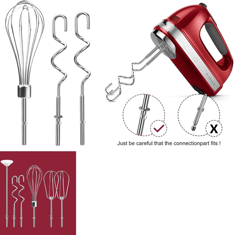 핸드 믹서 부착물 비터, 거품기, 블렌딩 로드 및 반죽 - Kitchenaid Mixer Hand Mixer 리뷰 및 가격
