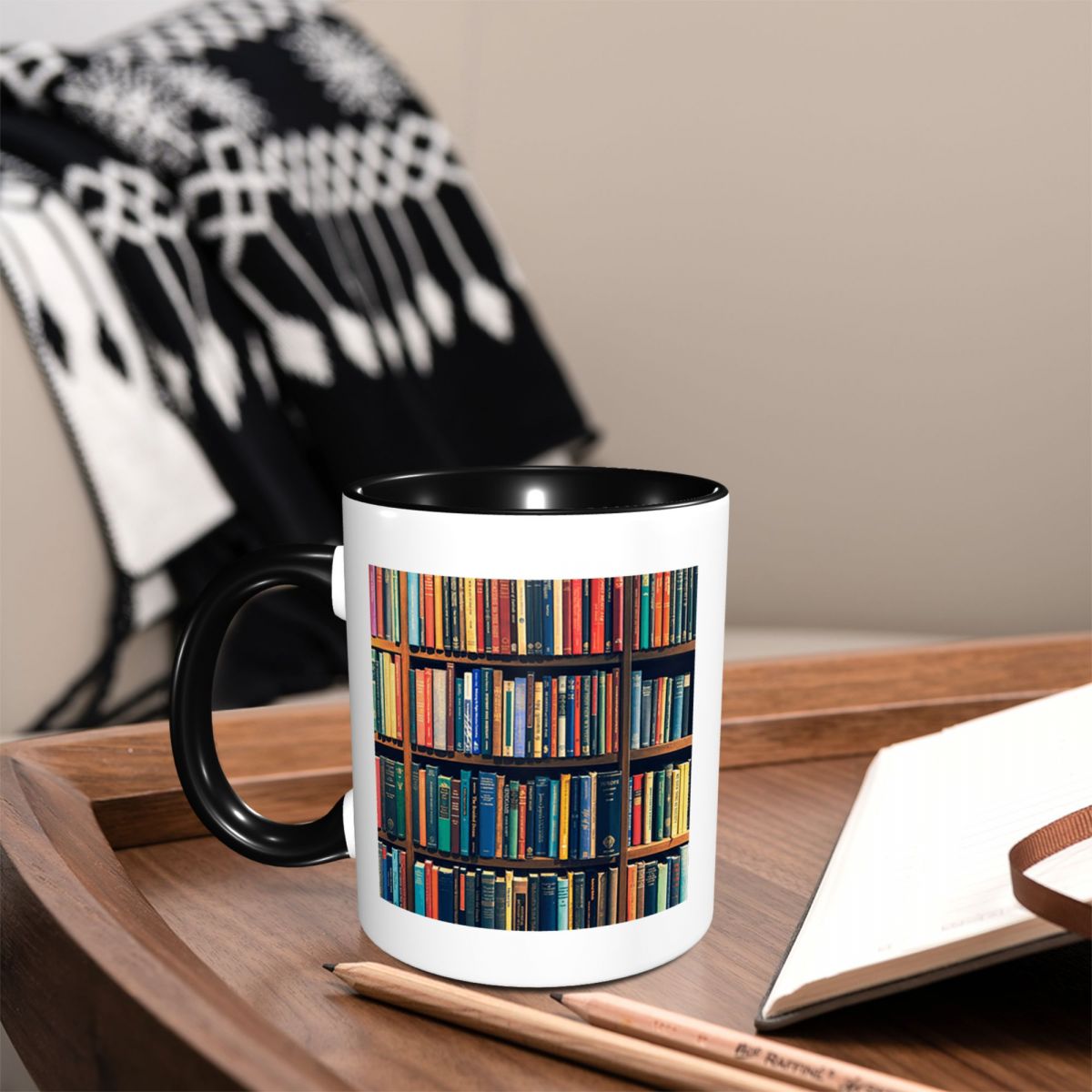 교육 도서관 도서 1권 머그 재미있는 세라믹 커피 컵  - Coffee Tea Library 리뷰 및 가격