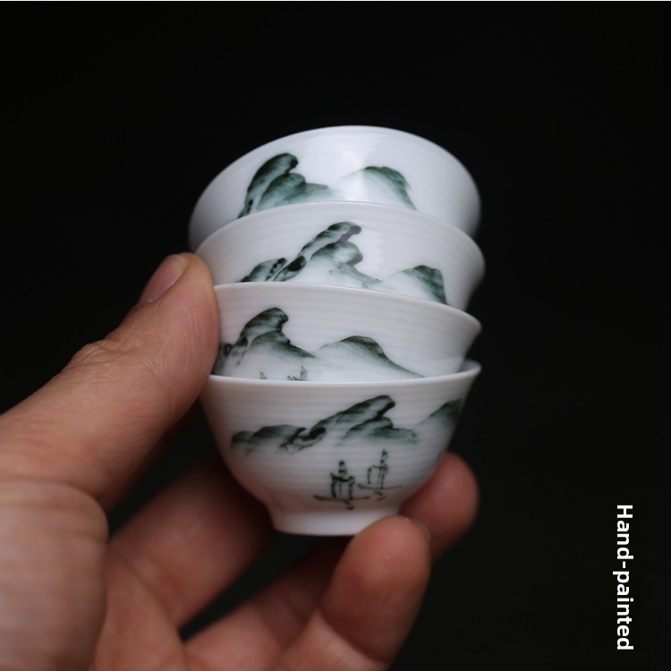 미니어처 중국 스타일 수공예 흰색 도자기 공푸 차잔 작 - Gongfu Tea Set 리뷰 및 가격