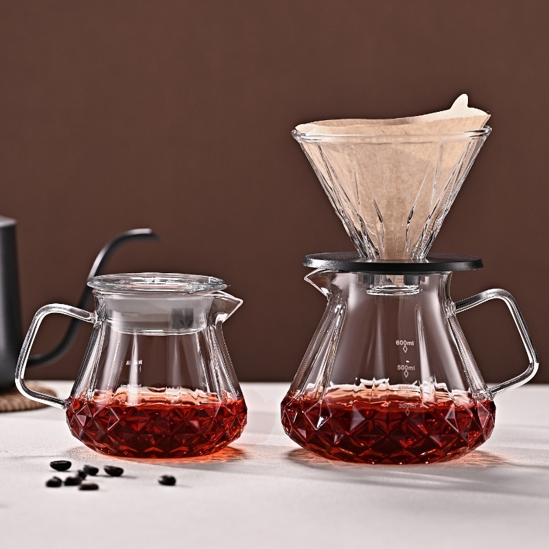 푸어오버 커피 메이커, 뚜껑이 있는 유리 커피 포트 서 - Coffee Tea Decanter 리뷰 및 가격