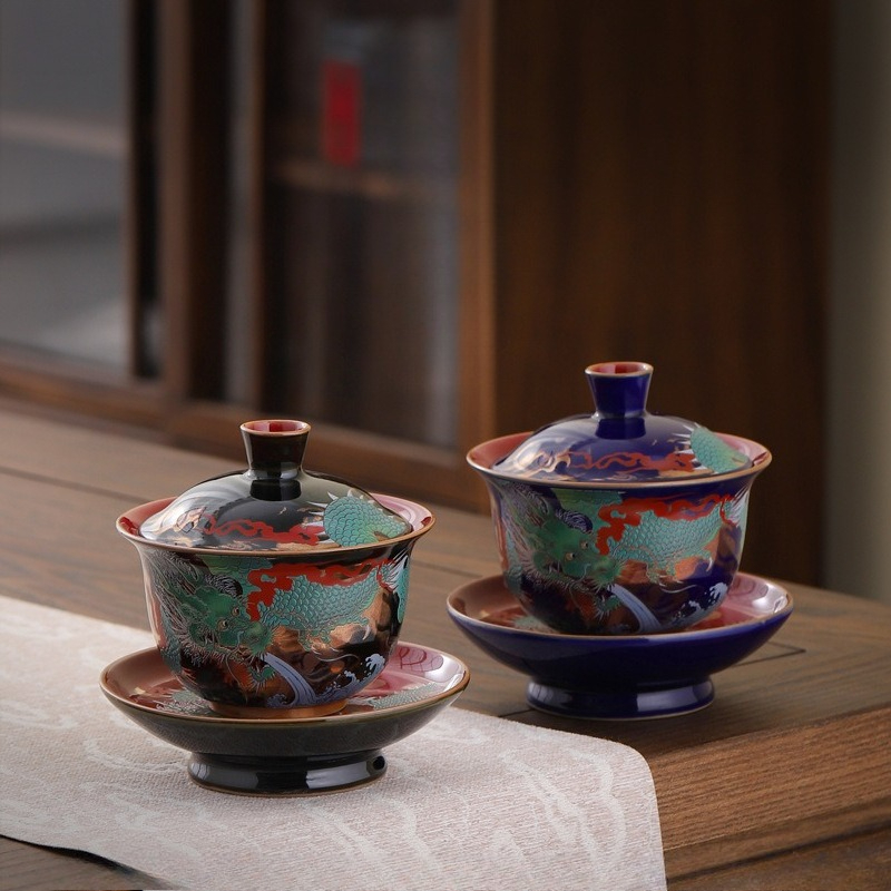 창의적인 레트로 세라믹 가이완 세트 찻잔 그릇 중국식  - Gongfu Tea Set 리뷰 및 가격