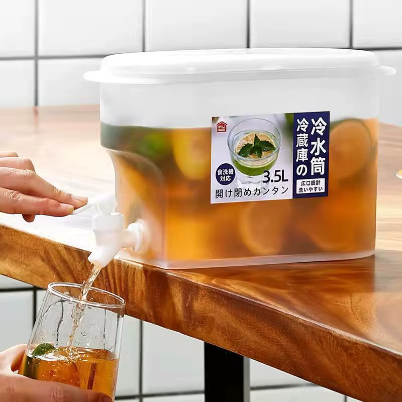 냉장고에 수도꼭지가있는 3.5L/5L 대용량 차가운 주 - Cold Brew Jar 리뷰 및 가격