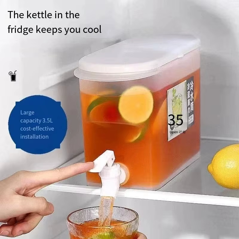 냉장고에 수도꼭지가있는 3.5L/5L 대용량 차가운 주 - Cold Brew Jar 리뷰 및 가격