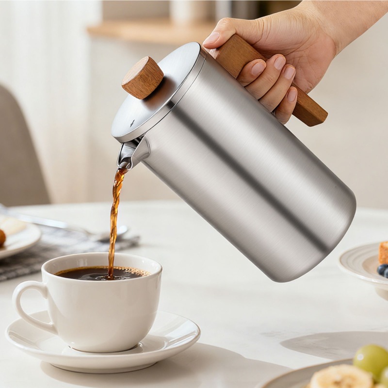 저스틴라우 1000ml 스테인리스 스틸 프렌치 프레스  - Coffee Tea Pot 리뷰 및 가격