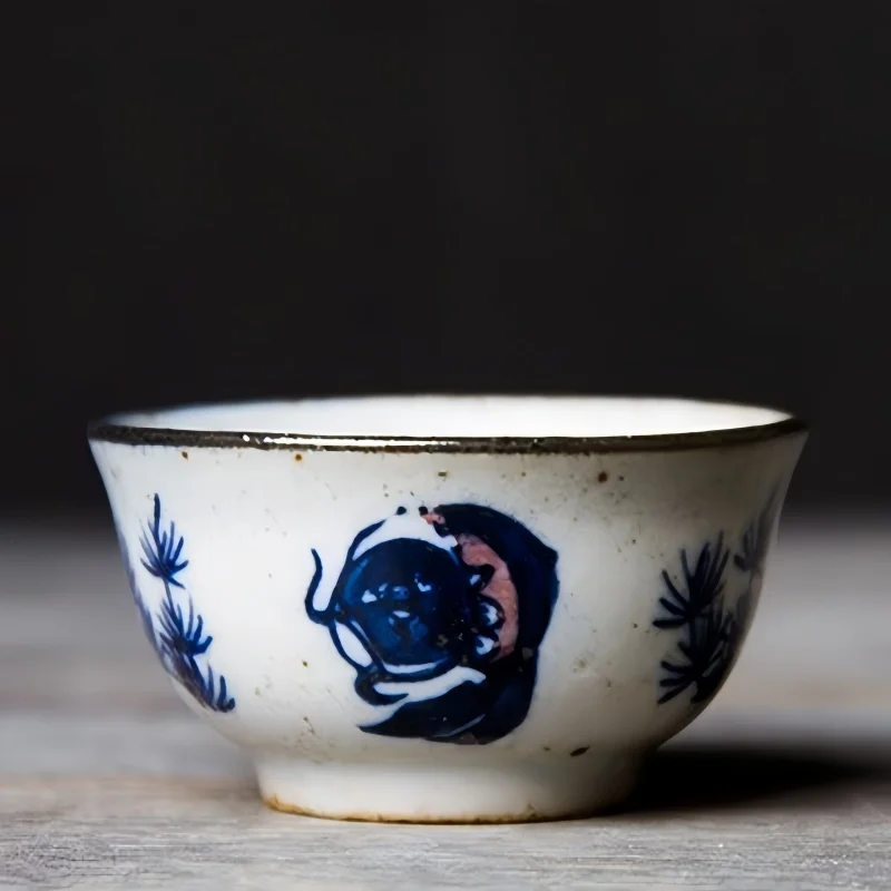 1PC 30ml 손으로 그린 ​​중국 서예 찻잔 - 도 - Gongfu Tea Set 리뷰 및 가격