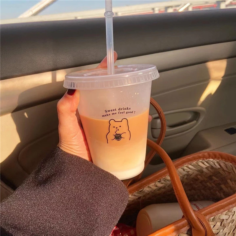 커피 주스 우유 차용 물컵 귀여운 플라스틱 냉음료 컵  - Cold Brew Jar 리뷰 및 가격