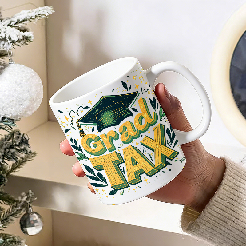 빈티지 3D 글꼴 'Grad TAX' 세라믹 머그컵,  - Coffee Tea Font 리뷰 및 가격