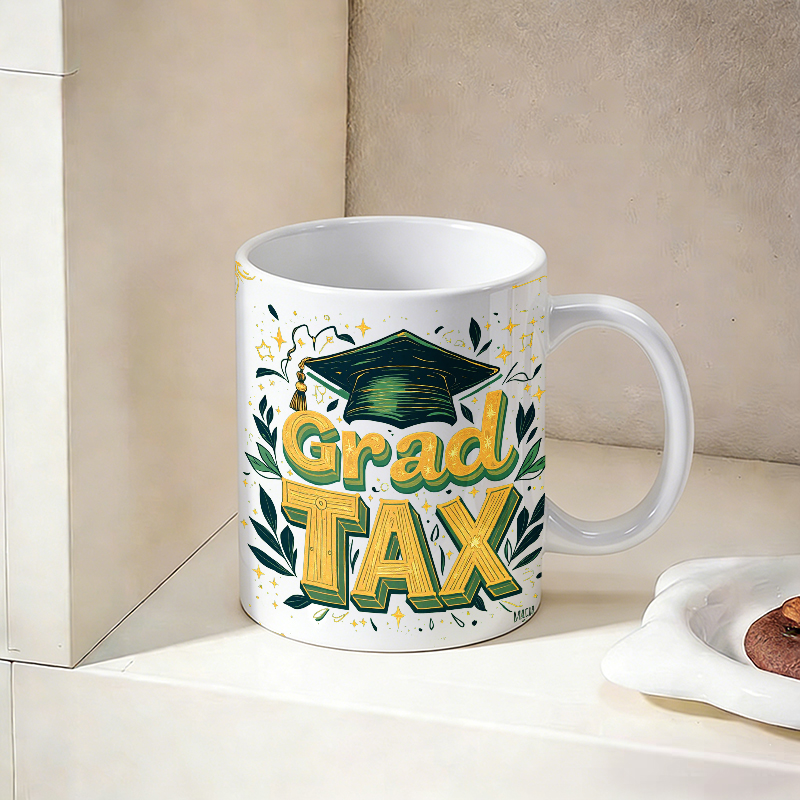 빈티지 3D 글꼴 'Grad TAX' 세라믹 머그컵,  - Coffee Tea Font 리뷰 및 가격